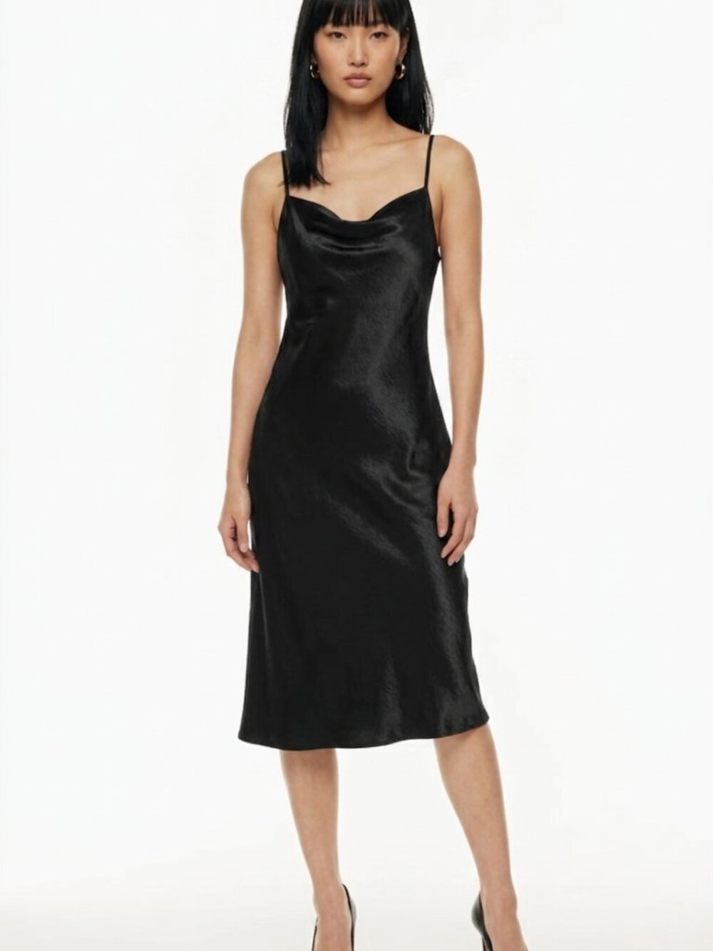Aritzia Babaton Model Satin Midi Dress